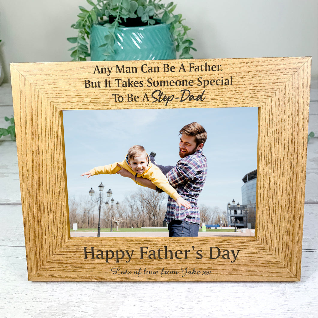 Personalised Father's Day Photo Frame, Step-Dad Gift
