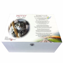 Load image into Gallery viewer, Personalised Cat Rainbow Bridge Memory Keepsake Box
