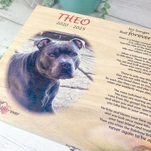 Load image into Gallery viewer, Personalised Dog Rainbow Bridge Memory Keepsake Box
