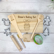Load image into Gallery viewer, Personalised 11 Piece Children&#39;s Baking Set, Kids Christmas Star Baker Set
