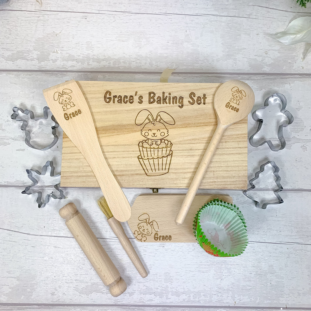 Personalised 11 Piece Children's Baking Set, Kids Christmas Star Baker Set