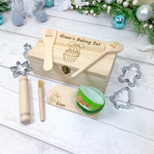 Load image into Gallery viewer, Personalised 11 Piece Children&#39;s Baking Set, Kids Christmas Star Baker Set
