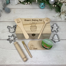 Load image into Gallery viewer, Personalised 11 Piece Children&#39;s Baking Set, Kids Christmas Star Baker Set
