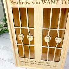 Load image into Gallery viewer, Personalised Christmas Wine Gift Box For 2 Bottles

