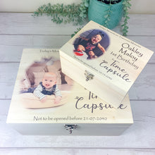 Load image into Gallery viewer, Personalised Baby Time Capsule Box, First Birthday Gift
