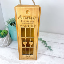 Load image into Gallery viewer, Champagne Prosecco Wooden Gift Box. Let Me Out
