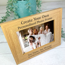 Load image into Gallery viewer, Personalised Wooden Photo Frame, Create Your Own
