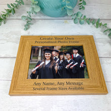 Load image into Gallery viewer, Personalised Wooden Photo Frame, Create Your Own
