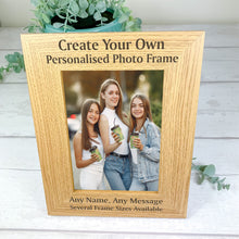 Load image into Gallery viewer, Personalised Wooden Photo Frame, Create Your Own

