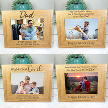 Load image into Gallery viewer, Personalised Father&#39;s Day Photo Frame, World&#39;s Best Dad
