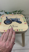 Load and play video in Gallery viewer, Personalised Child&#39;s Stool, Tractor Theme
