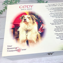 Load image into Gallery viewer, Personalised Dog Rainbow Bridge Memory Keepsake Box
