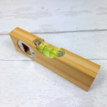 Load image into Gallery viewer, Personalised Spirit Level &amp; Bottle Opener. Any message
