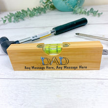 Load image into Gallery viewer, Personalised Spirit Level &amp; Bottle Opener. Any message
