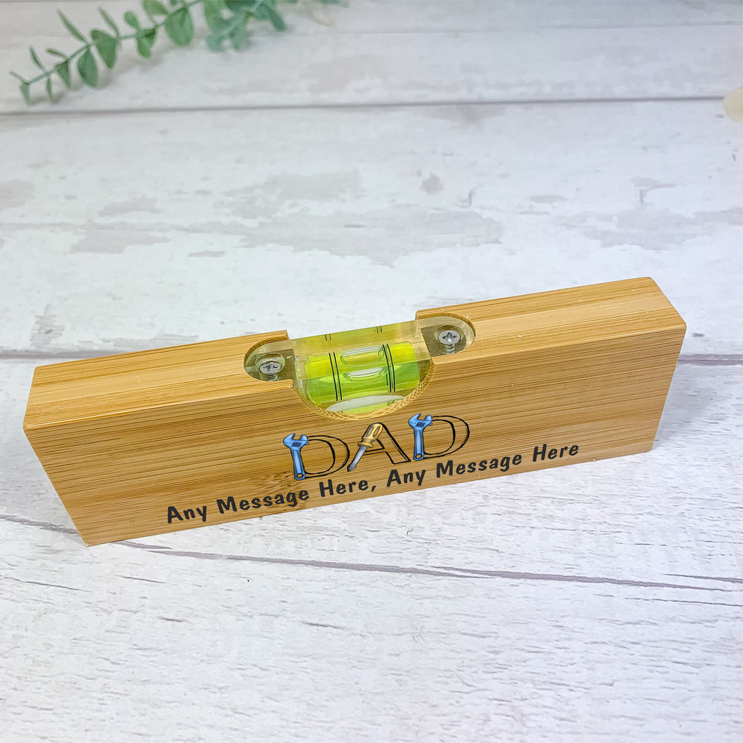 Personalised Spirit Level & Bottle Opener. Any message