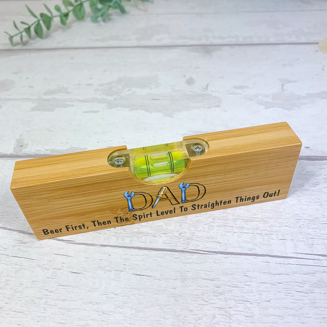 Personalised Spirit Level & Bottle Opener. Beer first