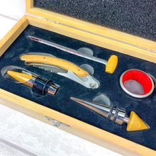 Load image into Gallery viewer, Personalised 5 Piece Luxury Wine Gift Set With Accessories. Perfect Housewarming Gift
