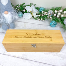 Load image into Gallery viewer, Personalised Luxury Christmas Wine Gift Box With Accessories
