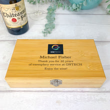 Load image into Gallery viewer, Personalised 5 Piece Luxury Wine Gift Set With Accessories. Corporate Gift
