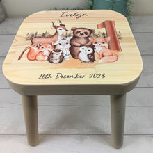 Load image into Gallery viewer, Personalised Child&#39;s Woodland Animal Stool
