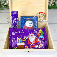 Load image into Gallery viewer, Personalised Luxury White Christmas Eve Box - Flying Santa with Sledge Design
