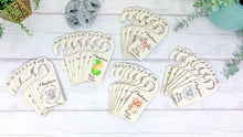 Load image into Gallery viewer, Personalised Wooden Baby Clothes Wardrobe Dividers, Baby Dinosaur Theme
