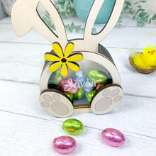 Load image into Gallery viewer, Personalised Easter Bunny Egg Holder For Chocolate Eggs &amp; Sweets. Easter Gift Box
