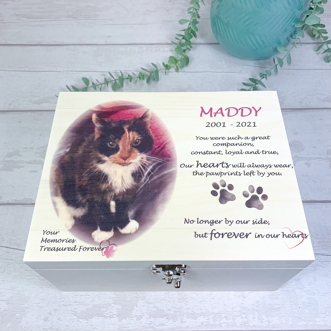 Personalised Cat Memory Keepsake Box