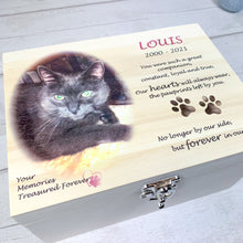 Load image into Gallery viewer, Personalised Cat Memory Keepsake Box
