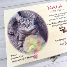 Load image into Gallery viewer, Personalised Cat Memory Keepsake Box
