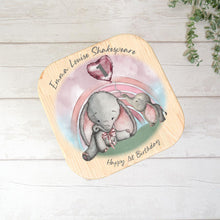 Load image into Gallery viewer, Personalised Child&#39;s Pink Elephant Stool
