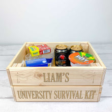 Load image into Gallery viewer, Personalised University Survival Crate
