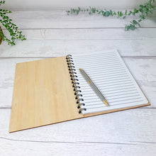 Load image into Gallery viewer, Personalised Wooden Baking Recipe Book, Mom&#39;s Favourite Recipes
