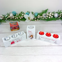 Load image into Gallery viewer, Personalised Tealight Holder with Yankee Candle® Christmas Gift
