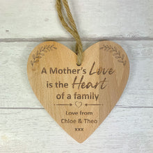 Load image into Gallery viewer, Personalised Wooden Heart Mother&#39;s Day Gift For Mom
