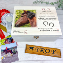 Load image into Gallery viewer, Personalised Horse or Pony Memory Keepsake Box
