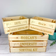 Load image into Gallery viewer, Personalised University Survival Crate
