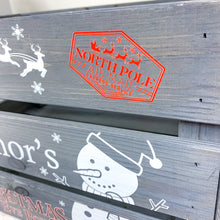 Load image into Gallery viewer, Personalised Large Grey Christmas Eve Crate
