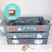 Load image into Gallery viewer, Personalised Large Grey Christmas Eve Crate
