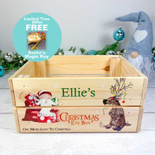 Load image into Gallery viewer, Personalised Pine Christmas Eve Crate
