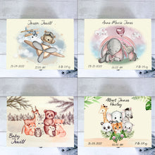 Load image into Gallery viewer, Personalised Baby Keepsake Box, Pink Baby Elephant Theme

