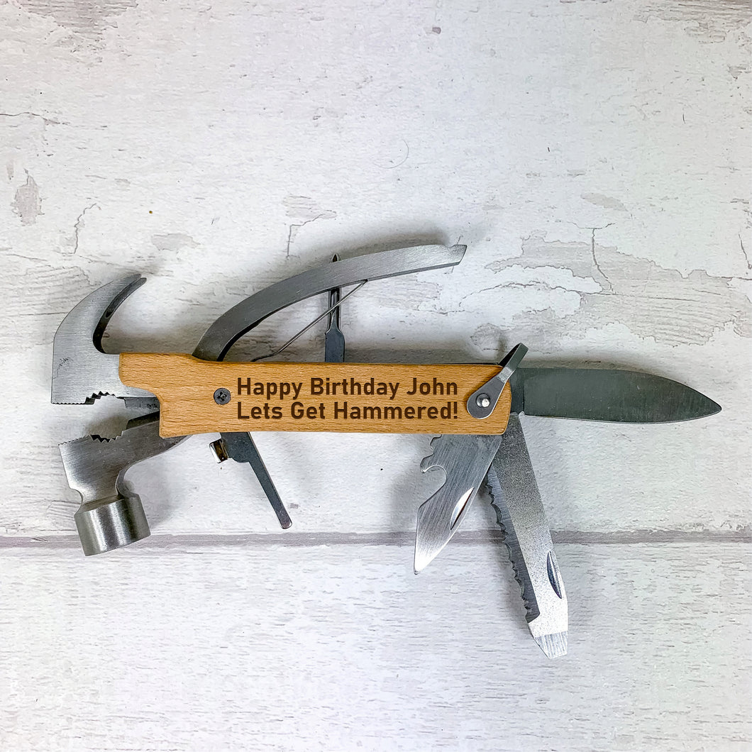 Personalised Hammer Multi Tool, DIY Gift - Lets Get Hammered