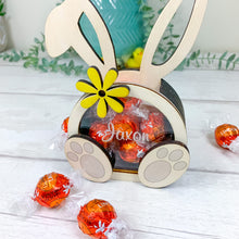 Load image into Gallery viewer, Personalised Easter Bunny Egg Holder For Chocolate Eggs &amp; Sweets. Easter Gift Box

