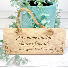 Load image into Gallery viewer, Personalised Wooden Plaque, Wooden Nursey or Child&#39;s Bedroom Sign
