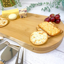 Load image into Gallery viewer, Personalised Luxury Cheeseboard With Knives and FREE Cheese Marker Set. CB5
