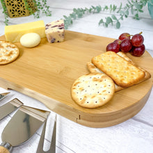 Load image into Gallery viewer, Personalised Luxury Cheeseboard With Knives and FREE Cheese Marker Set. CB11
