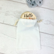 Load image into Gallery viewer, Wooden Baby Age and Milestone Discs Bundle, Woodland Animal Theme
