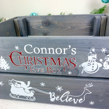 Load image into Gallery viewer, Personalised Grey Christmas Eve Crate - Believe In The Magic
