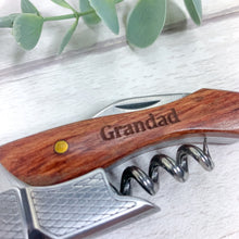 Load image into Gallery viewer, Personalised Waiters Friend Corkscrew, Wine Opener with Gift Box
