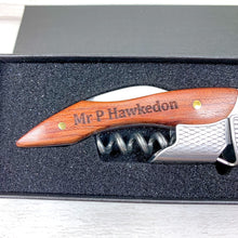 Load image into Gallery viewer, Personalised Waiters Friend Corkscrew, Wine Opener with Gift Box
